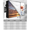 thumbnail image 2 of Blue Flower Outdoor TV Cover 30 to 32 Inch Weatherproof, Watercolor Red Bloom Floral Independence Day 600D Oxford TV Covers with Waterproof Zipper, Outside Flat TV Screen Protector 30"Wx19"Hx4.5"D, 2 of 7