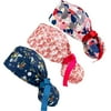 Mnycxen 3Pc Scrub Cap with Buttons Bouffant Hat with Sweatband for Womens And Mens