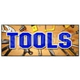 thumbnail image 1 of 48 x 120 in. Tools Banner Sign - Power Hand Rental Discount Sales Professional Repair, 1 of 1