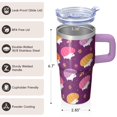 thumbnail image 3 of 20oz Hedgehog Stainless Steel Tumbler with Handle and Straw Insulated Travel Water Bottle with Lid and Straw Perfect Gift for Birthdays Holidays Anniversaries for Women Men Hedgehog Lovers, 3 of 6