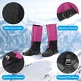 thumbnail image 4 of Unique Bargains Leg Gaiters, Waterproof Shoe Covers Adjustable Snow Boot Gaiter, Purple, S, 4 of 6
