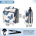 thumbnail image 3 of Zipper Binder with Shoulder Strap 2 inch 3 Ring Waterproof File Folder Organizer Bag 500 Sheet Watercolor Blue Butterfly, 3 of 8