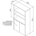 thumbnail image 3 of Bush Business Furniture Jamestown 5-Shelf 66H Bookcase, Storm Gray JTB136SG, 3 of 14