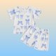 thumbnail image 5 of Familia Calcetines Que Coinciden con los Conjuntos de Verano de Moda Casual Lindo de Manga Corta con Estampado de Arco Y Pantalones Deslumbrados Dos Piezas de Conjunto de Traje de Niña Bebé, 5 of 6