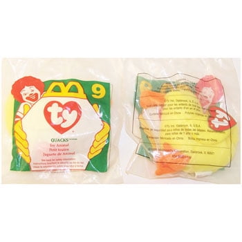 QUACKS 1997 TY Teenie Beanie Babies McDonalds NEW bag MULTIPLES AVAIL Quackers 