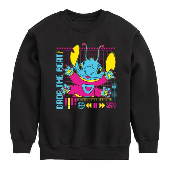 Disney - Lilo & Stitch - Drop The Beat - Toddler & Youth Crewneck Fleece Sweatshirt