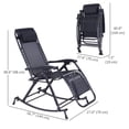 thumbnail image 3 of Outsunny Chaise Longue Zéro Gravité, Fauteuil Berçant de Jardin Inclinable, Noir, 3 of 10