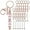 Rose Gold, variant on 12 Pcs Beadable Keychains Bars Bulk Blank Beaded Metal Keychain for Craft DIY Gift