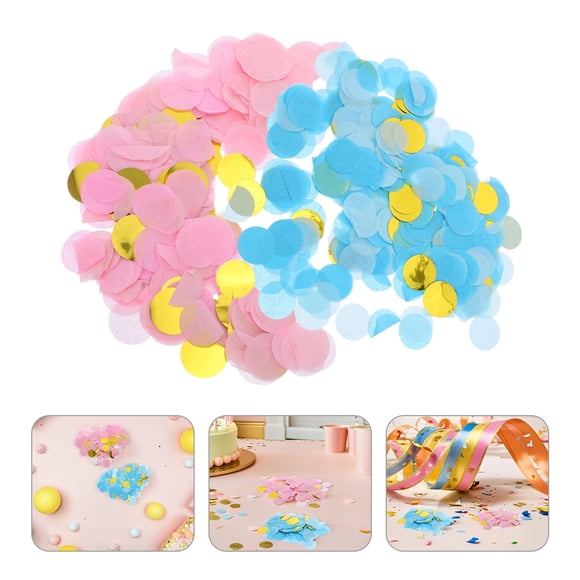 UPGRATOR Confettis en Papier de Couleurs Assorties 16 Ensembles pour Baby Shower et Révélation de Sexe Table Dispersée Invitations d'Événements