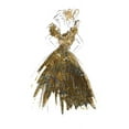 thumbnail image 2 of Pinto, Patricia 14x18 Black Ornate Wood Framed with Double Matting Museum Art Print Titled - Fashion in Gold I, 2 of 4