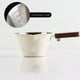 thumbnail image 1 of Taza Medidora Italiana | Vaso de Chupito de Café con Mango de Madera | Taza de Extracción con Marcas de Onzas | Vaso Medidor de Acero Inoxidable | Acero Inoxidable Blanco 13 X 7,7 X 4,7 Cm 80 G, 1 of 7