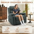 thumbnail image 3 of Lnsenfin Massage Swivel Rocker Recliner Chair Linen for Living Room,Dark Grey, 3 of 6