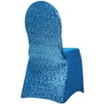 thumbnail image 1 of 1 Pc, Glitz Sequin Stretch Spandex Banquet Chair Cover - Royal Blue For Baby Showers, Wedding Receptions, Anniversaries, Quinceaneras, Bridal Showers, 1 of 1