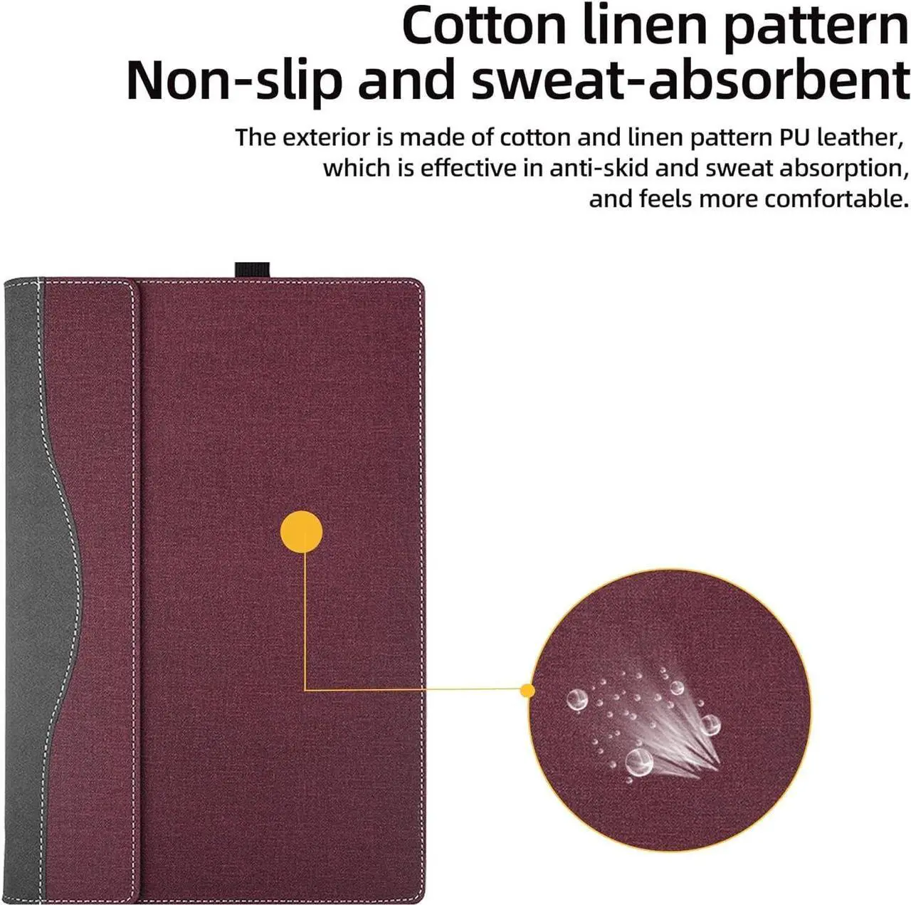 Laptop Case Cover for ASUS Vivobook S 15 S5506 M5506 & Vivobook S 16 S5606 M5606,PU Leather Detachable Protective Sleeve
