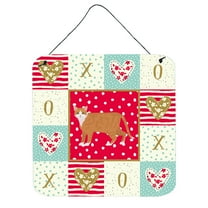 European Shorthair 1 Cat Love Wall or Door Hanging Prints Red