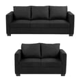 thumbnail image 1 of Sala 3-2 TRINITY Gales 2 piezas ( Sofá, Love Seat ) Negro, 1 of 8