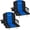 Blue, variant on SPECSTAR Set of 2 Stadium Seat with Back Support, Portable Bleacher Chair with Cup Holder, Shoulder Strap for Sport Events, Foldable Seat, Black&Gray