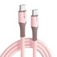 thumbnail image 1 of Fast Charging Cable, 3.3/4.9/6.6ft USB-C/PD/USB To Type C/Micro USB Silicone Fast Charging Cable For ,iPhone ,iPad Samsung LG Motorola Google Pixel, 1 of 5