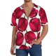 thumbnail image 1 of Balery Tulips Flowers Camisa Casual de Manga Corta con Botones para Hombre, Texturizada, Estilo Cubano, para Playa, Verano-Large, 1 of 5