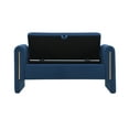 thumbnail image 5 of Modern Teddy Bed End Bench with Arms and Storage,Upholstered Large Foot Rest Stool, Comfy Window Vanity Bench for Living Room, 5 of 9