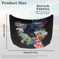 thumbnail image 7 of Uorisanigo Car Hood Cover Tear-Resistant American Flag Eagle Hood Covers for Car Can be Washed Auto Decoration Easy to Install and Clean All-Season Protection Accessories for Men Women, 7 of 7