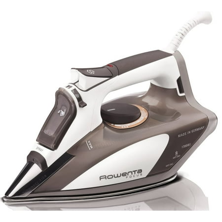 - Rowenta DW5080 Focus 1700-Watt Micro Steam Iron Stainless Steel Soleplate with Auto-Off, 400-Hole, Brown