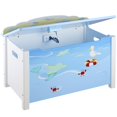 thumbnail image 3 of Guidecraft Childrens Furniture Wood Nautical Toy Box in White, 3 of 5