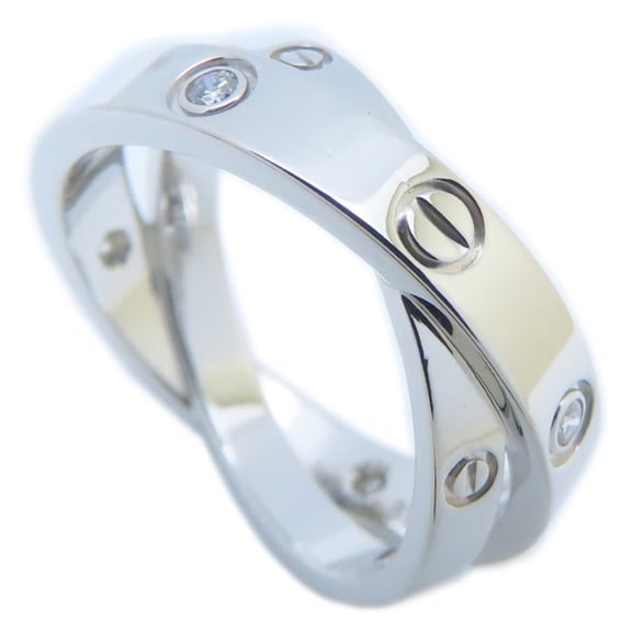 Pre-Owned CARTIER Be Love Ring 6P Diamond #50 B4215700 K18WG White Gold 293613 (Good)