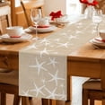 thumbnail image 5 of Coastal Starfish Table Runner 72 Inches, Summer Ocean Waves Ombre Sea Beige Bed Runner Dresser Scarves Tabletop for Indoor Outdoor Parties/Ceremony/Banquet, 18" x 72", 5 of 9