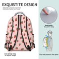 thumbnail image 5 of Strawberry Pink Pattern Backpack for School, Cute School Bag with Adjustable Shoulder Straps and Padded Back, 15.3"x11"x7.1", 5 of 5