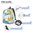thumbnail image 5 of Daiia Daisy Flowers Vintage Canvas Backpack for Men and Women ,Hiking Backpack,Travel Laptop Bag for School,Large Capacity Backpack, 5 of 8