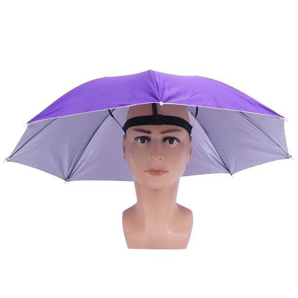 Sombrero Con Sombrilla de Pesca, Gorra Plegable Impermable, Gorra para La Lluvia y El Sol Con Diadema Elás