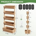 thumbnail image 7 of EAYSG 5 Tiers Vertical Wooden Raised Garden Bed Outdoor, Freestanding Garden Planter Box Stand for Planting Herbs Flowers Vegetables Outdoor Gardening, 7 of 7