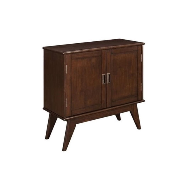 Allora Armoire de Rangement en Bois Massif, Brun Auburn