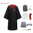 thumbnail image 3 of Disfraz de Harry Potter para adultos y niños, disfraz de Halloween, capa de Hermione Slytherin, corbata, camisa, bufanda, suéter, bata, fiesta de cosplay, 3 of 5