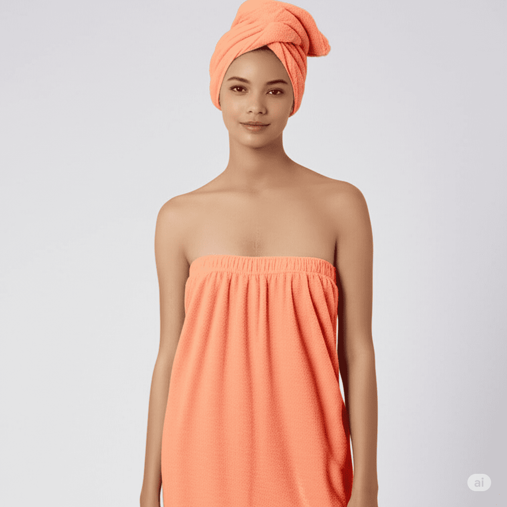 Mainstays by Becky G and Alejandra Mimosa 2-Piece Body Wrap and Hair Wrap Set