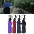 thumbnail image 3 of 3-fold 8-bone fair and rain umbrella automatic black plastic umbrella, 3 of 5