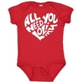 thumbnail image 3 of Inktastic All You Need is Love White Heart Shape Boys or Girls Baby Bodysuit, 3 of 5