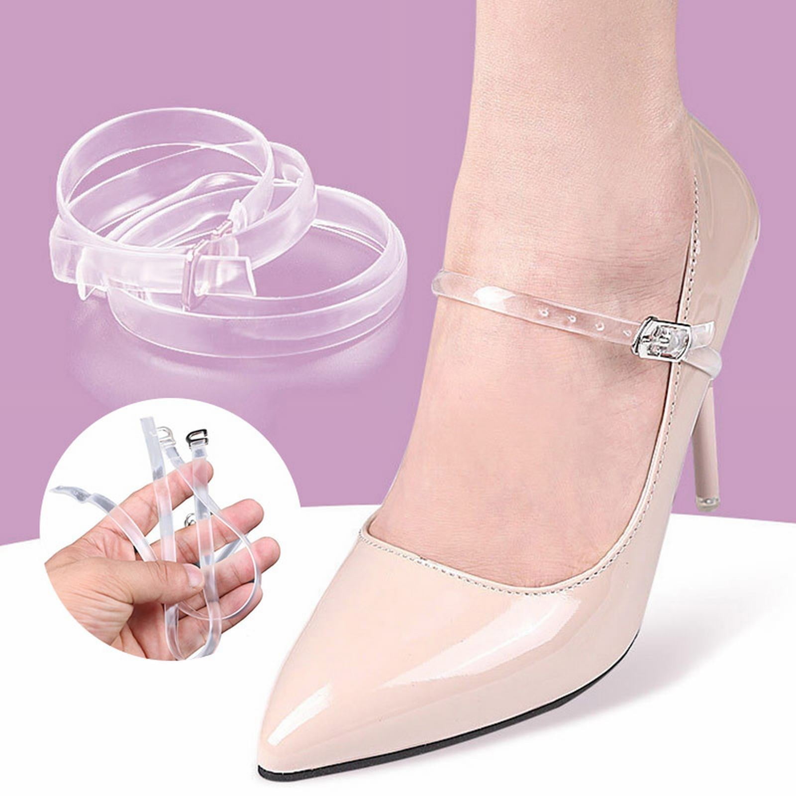 LILELIS Transparent High Heel Shoe Straps Women Elastic Shoe Laces Loose Shoelace Belt Ankle Straps For Heels TPU Shoes Band Fixed Tie Belt For Holding Pedicure Eggs for Feet Heel of Approval