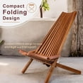 thumbnail image 2 of Abrihome Garden Natural Folding Wood Chair, 2 of 9
