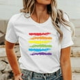 thumbnail image 2 of Women Crew Neck Letter Printed Short Sleeve O Neck T Shirt Top, 2 of 5