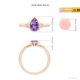 thumbnail image 5 of ANGARA Natural 1 Ct. Amethyst with Diamond Classic Ring in 14K Rose Gold for Women (Ring Size: 5), 5 of 10