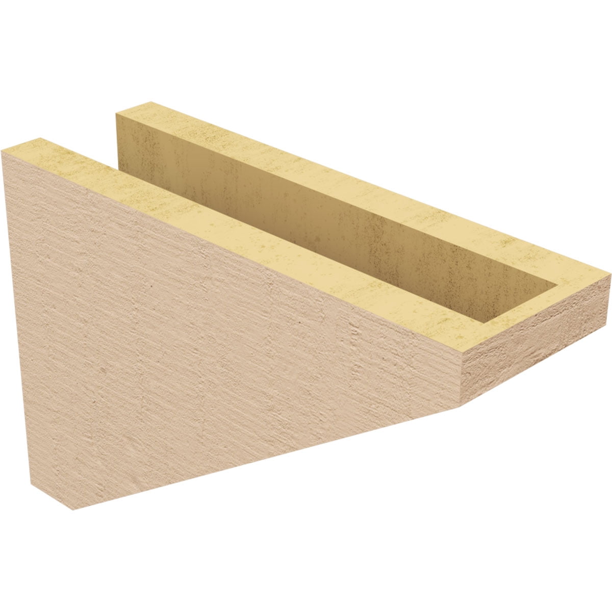 4"W x 12"D x 8"H Classic Concord Rough Cedar Woodgrain TimberThane Corbel, Primed Tan