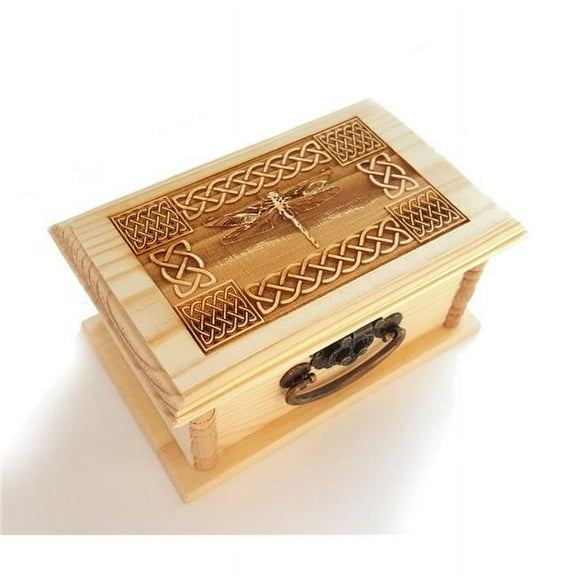 Lyoncraft MBDF03 Celtic Dragonfly Engraved Wooden Box