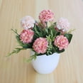 thumbnail image 6 of Travelwant Artificial Hydrangea Bouquet with Small Vase Fake Silk Variety Flower Balls Flowers Decoration for Table Home Party Office Wedding, 6 of 7