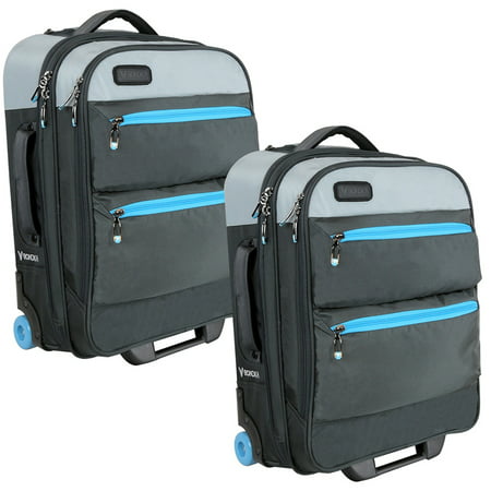 Bondka - Bondka (2 Pack) Expandable Carry On Luggage Set Lightweight Roller Bag 22 inch Travel ...