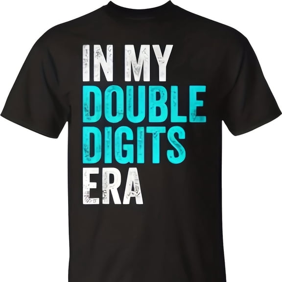 In My Double Digits Era Ten Year Old Boy 10Th Birthday T-Shirt Clic Fit