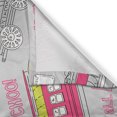 thumbnail image 3 of Ambesonne Train Kitchen Curtains, Railway Station Vivid Art, 55"x45", Yellow Green Hot Pink, 3 of 3