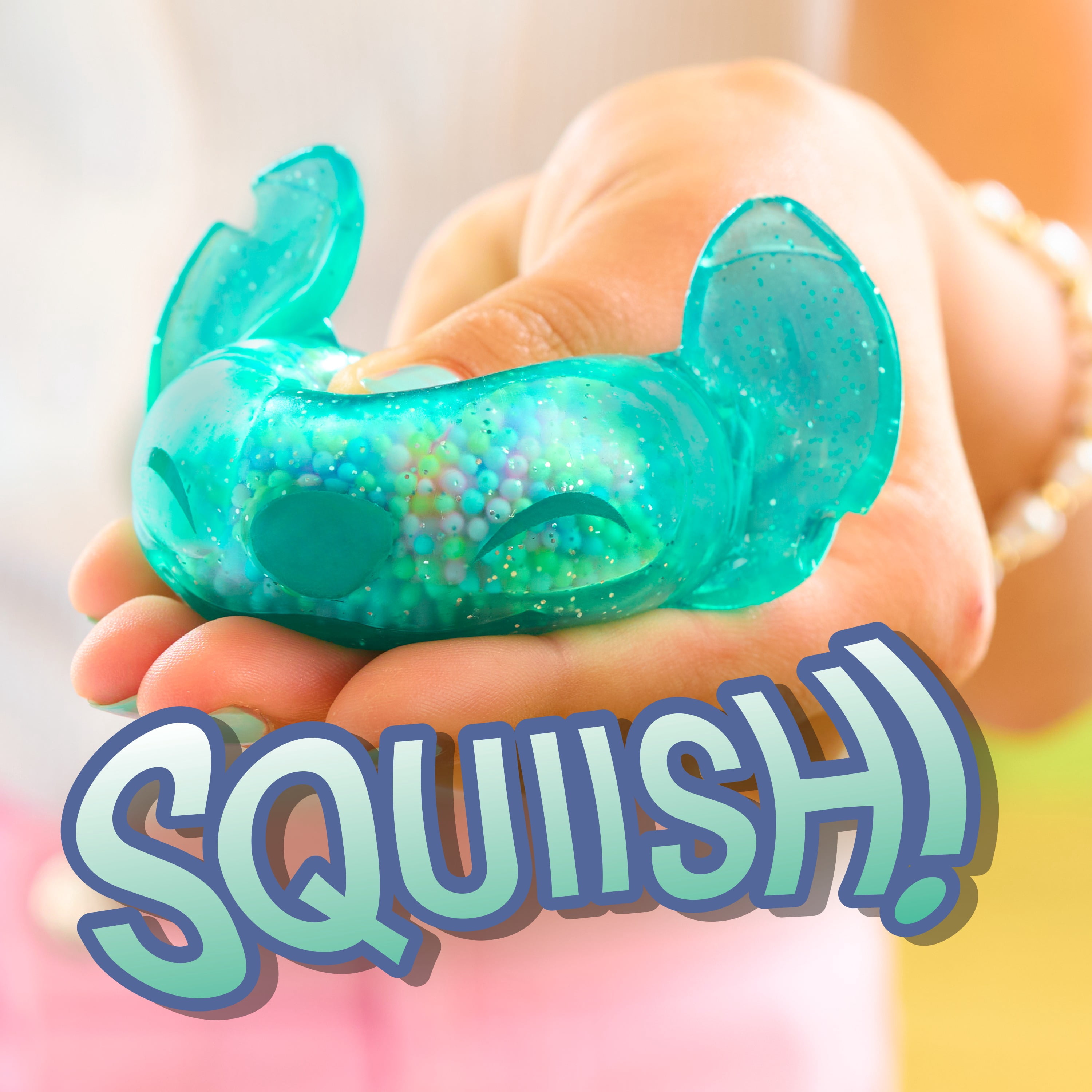 Disney Stitch Squish-a-Stitch Collectible Figures Series 2, Blind Capsule, Squishy Fidget Toys, Ages 3+