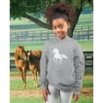 thumbnail image 3 of Gift For Horse Lover - Love Horses Kids Hoodie Small Gray, 3 of 6